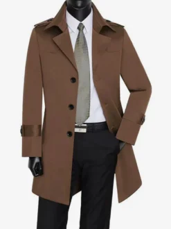 Manteaux Costume Hommes Col Rabattu Chic Décontracté Mode