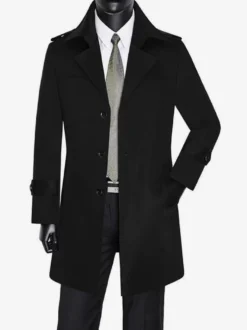 Manteaux Costume Hommes Col Rabattu Chic Décontracté Mode