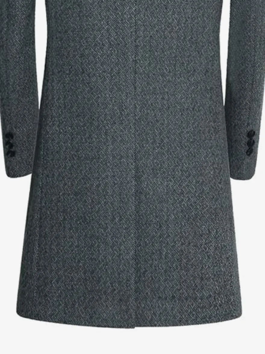 Manteaux Costume pour hommes Col rabattu Chic Gris Beau