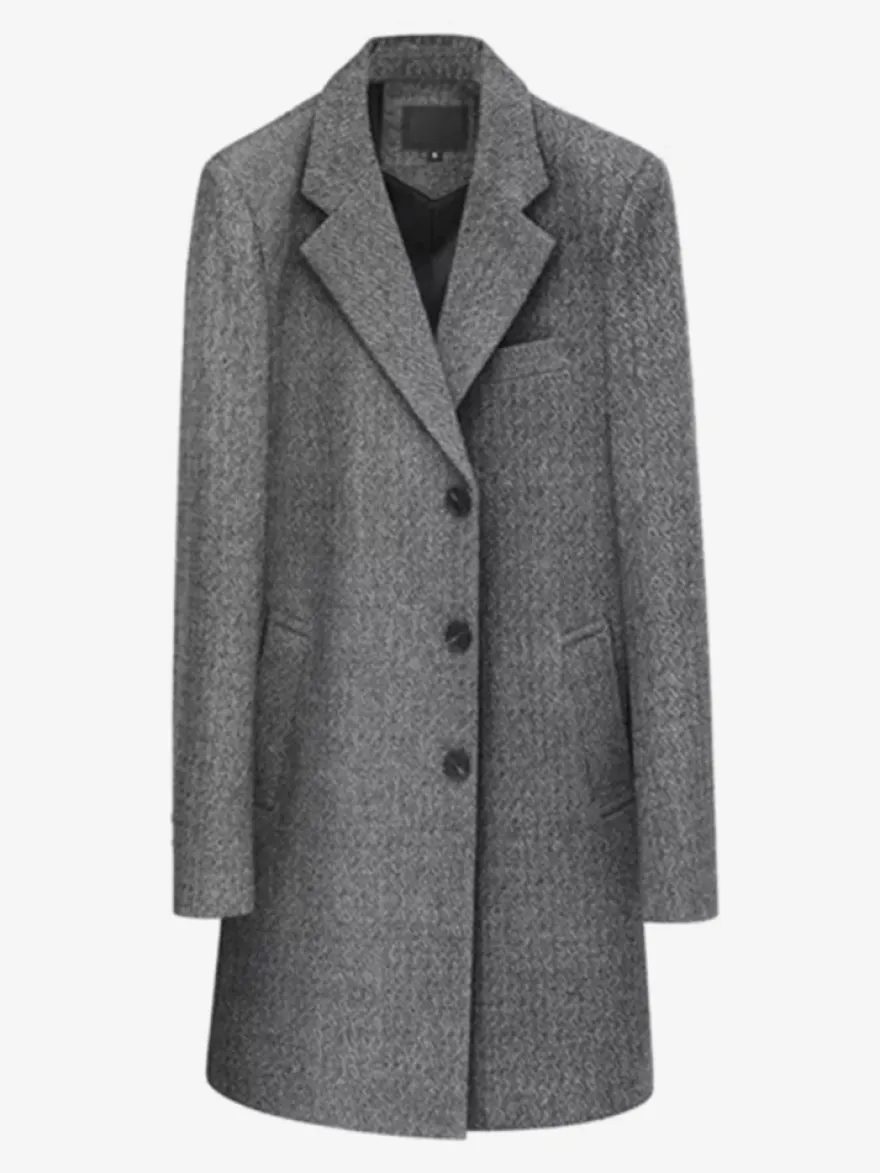 Manteaux Costume pour hommes Col rabattu Chic Gris Beau