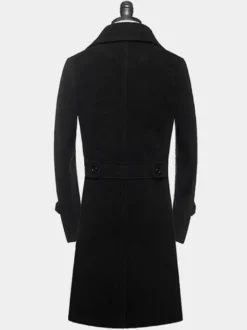 Manteaux Costume pour hommes Double boutonnage Col rabattu Chic Noir Moderne