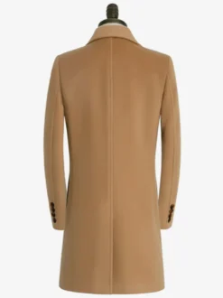 Manteaux Costume Pour Hommes Col Rabattu Décontracté Camel Simple