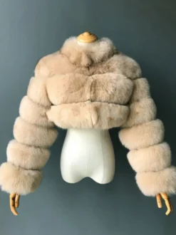 Manteaux en fausse fourrure veste courte en peluche écologique pour femme modèle hiver 2026