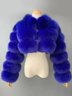 Manteaux en fausse fourrure veste courte en peluche écologique pour femme modèle hiver 2026