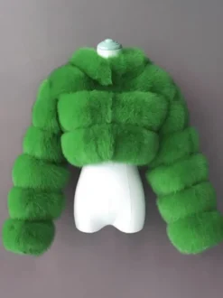 Manteaux en fausse fourrure veste courte en peluche écologique pour femme modèle hiver 2026