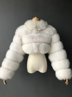 Manteaux en fausse fourrure veste courte en peluche écologique pour femme modèle hiver 2026