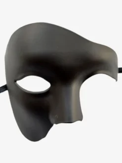 Masque De Carnaval Noir Pour Adultes Accessoires De Costumes Cosplay De Mascarade En Plastique Vintage Déguisement