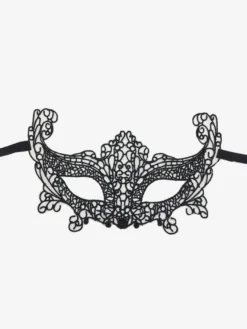 Masque De Fête Masqué Pour Femme Masque En Dentelle Gris Foncé Bande Des Yeux