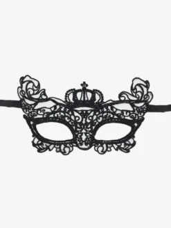 Masque De Fête Masqué Pour Femme Masque En Dentelle Gris Foncé Bande Des Yeux