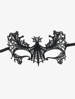 Masque De Fête Masqué Pour Femme Masque En Dentelle Gris Foncé Bande Des Yeux