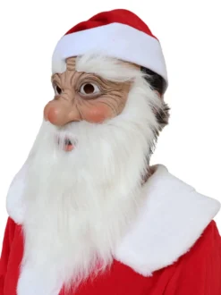 Masque de Noël unisexe Capuche rouge Costumes de vacances de Noël en polyester
