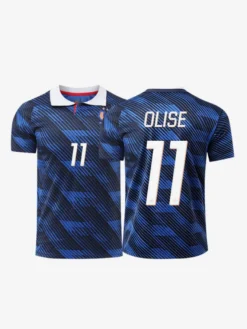 Mbappé 10 Olise11 Dembélé 7 2026 Équipe de France de Football Maillot Haut Manches Courtes Chemise Grande Taille