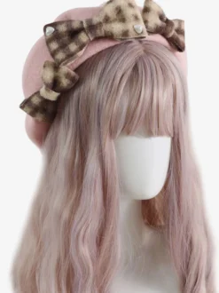 Mignonne Lolita Chapeau Accessoire Plaid Polyester Lolita