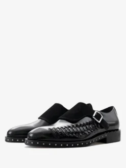 Mocassins à boucle en cuir de vache pour homme