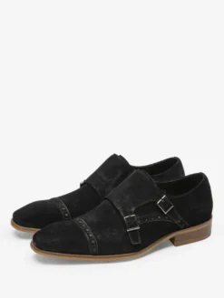 Mocassins à boucle en cuir suédé pour homme