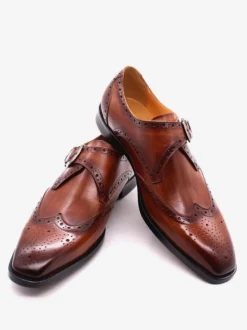 Mocassins à bout rond en cuir de vache pour hommes