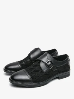 Mocassins à bout rond en cuir synthétique pour homme
