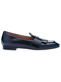 Mocassins Chaussures de Mariage Soirée Homme avec Bout Rond Unicolore