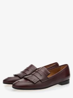 Mocassins Chaussures de Mariage Soirée Homme avec Bout Rond Unicolore