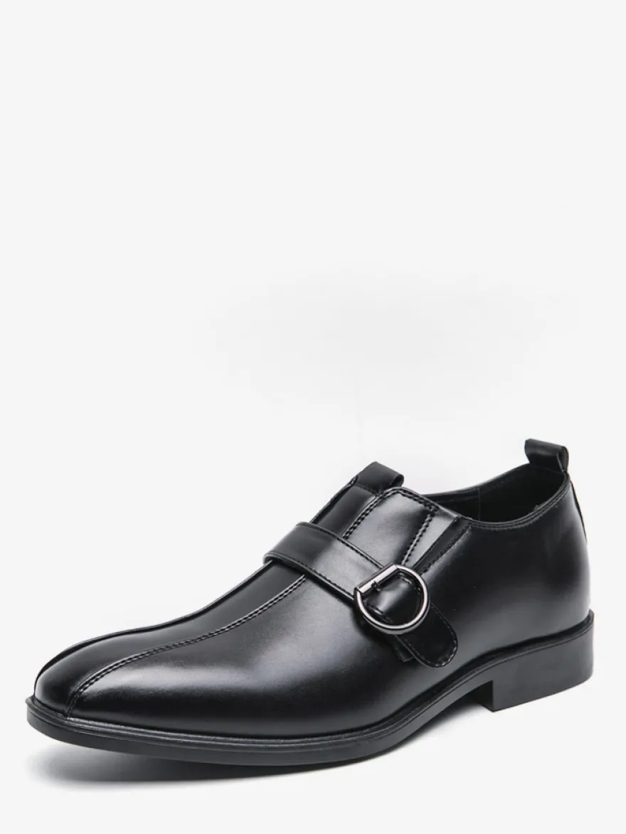 Mocassins décontractés pour hommes bout rond boucle à enfiler