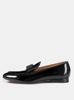 Mocassins à enfiler en cuir PU verni pour hommes