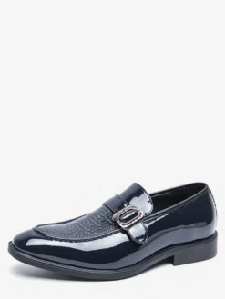 Mocassins à enfiler pour hommes chaussures décontractées noires pour mariage travail formel bout pointu pour smoking