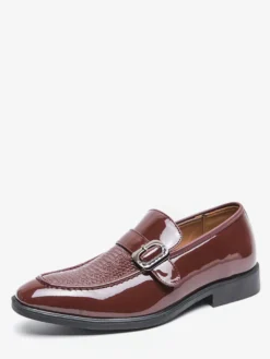 Mocassins à enfiler pour hommes chaussures décontractées noires pour mariage travail formel bout pointu pour smoking