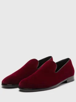 Mocassins à enfiler pour hommes bout rond en velours chaussures légères et résistantes à l'usure talons bas chaussures Penny