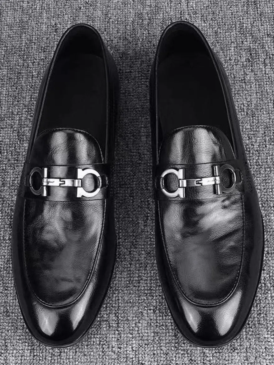 Mocassins à enfiler pour homme chaussures décontractées en cuir