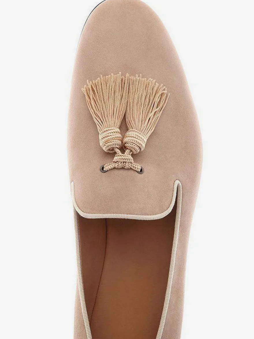 Mocassins Homme en Cuir Synthétique Verni avec Franges Unicolore