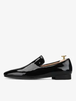 Mocassins Hommes À Enfiler Bout Rond Chaussures De Bal Vernies Mariage