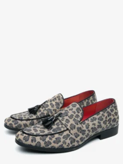Mocassins à pampilles pour hommes chaussures à enfiler style Penny décoration mode respirant perles blanches tenue de soirée chaussures décontractées