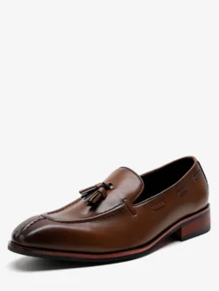 Mocassins à pampilles pour hommes chaussures basses à talons moyens et à enfiler