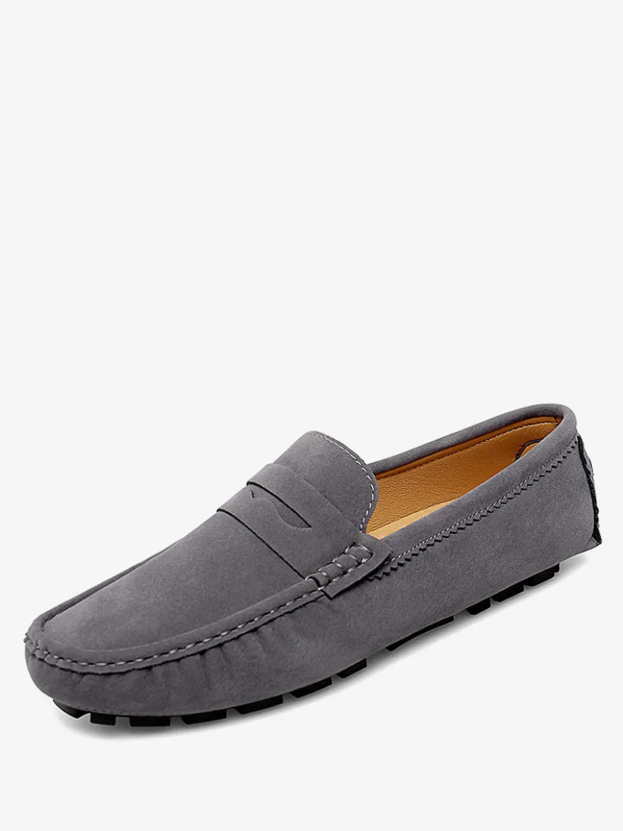 Mocassins Penny pour hommes chaussures de conduite à bout rond et à enfiler
