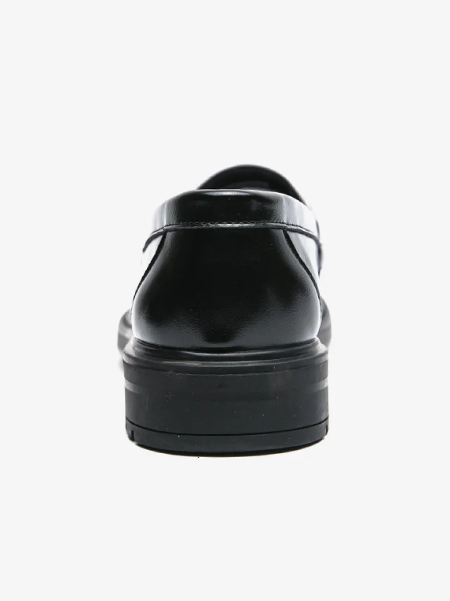Mocassins à plateforme en cuir pour hommes chaussures confortables pour le travail et les affaires.