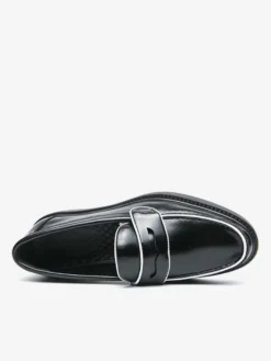 Mocassins à plateforme en cuir pour hommes chaussures confortables pour le travail et les affaires.