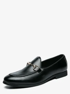 Mocassins pour hommes chaussures décontractées respirantes à bout pointu en cuir
