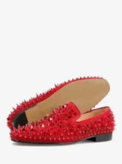 Mocassins à rivets pour hommes tige en micro-suède à enfiler à pointes pour bal de promo mariage