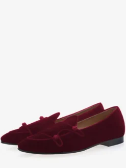 Mocassins velours noir pour hommes Chaussures de Mariage Soirée bout rond