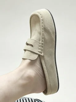 mules décontractées pour hommes bout rond sans talon mocassins penny