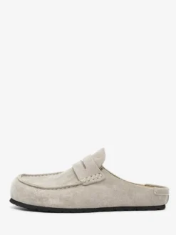 mules décontractées pour hommes bout rond sans talon mocassins penny