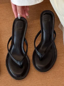 Mules à petits talons pour femmes sandales tongs