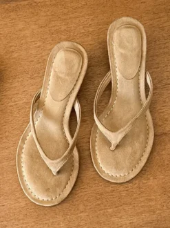 Mules à petits talons pour femmes sandales tongs