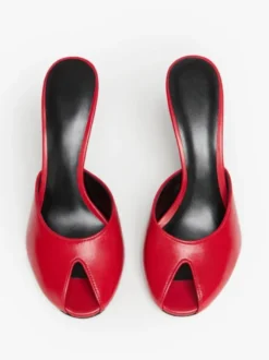 Mules à talons hauts pour femmes escarpins à bout ouvert et talon aiguille sans talon
