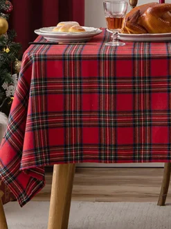 Nappe Costumes De Vacances Carreaux Polyester De Noël Vert