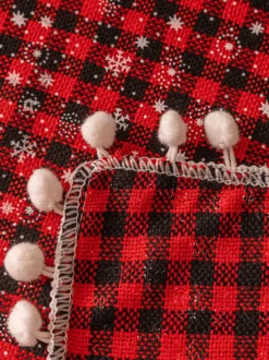 Nappe Costumes de vacances de Noël à carreaux blanche de Noël