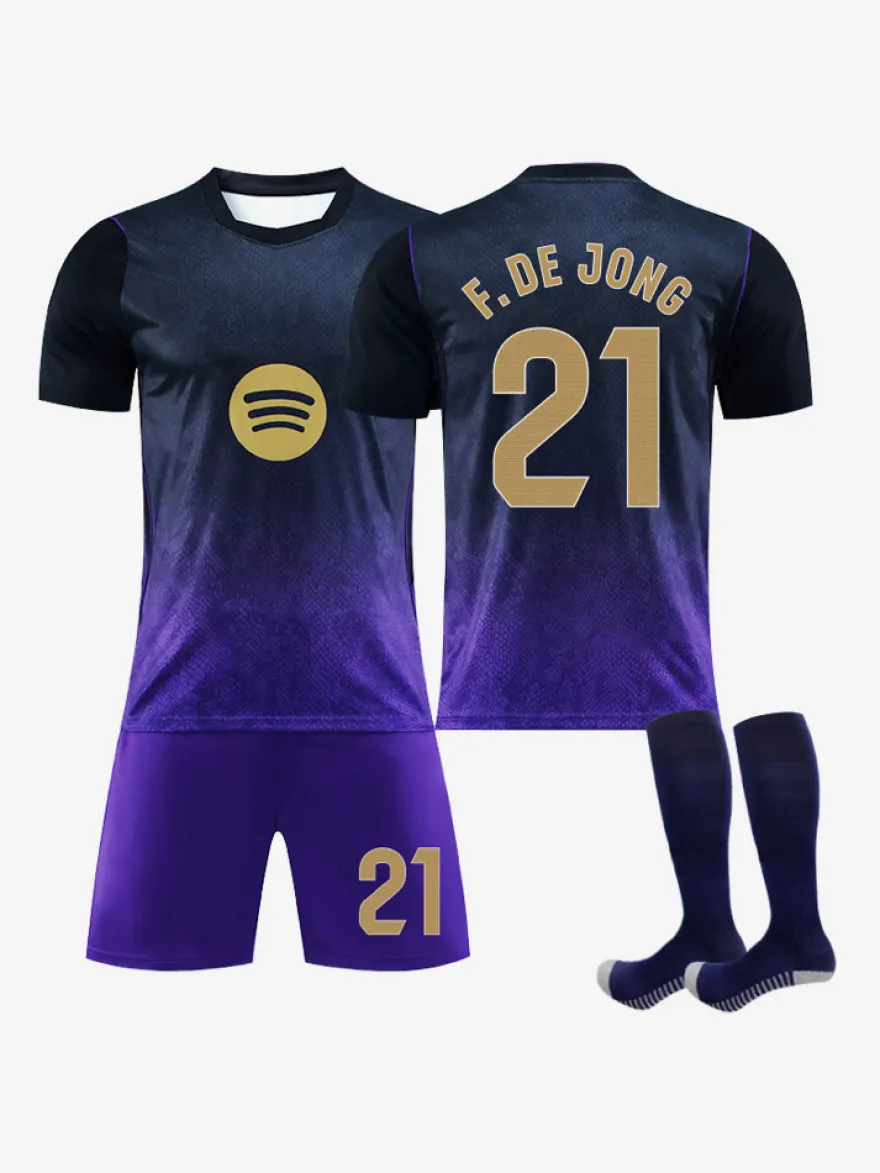 26/27 No.10 Lamine Yamal No.5 Cubarsí Barcelona Club Maillot extérieur 3 pièces Ensemble de maillots de football