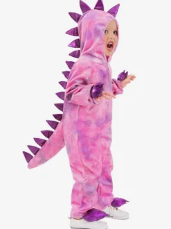 Noël Cadeau Enfants Costumes Rose Violet Dinosaure Polyester Combinaison Costume De Vacances Halloween