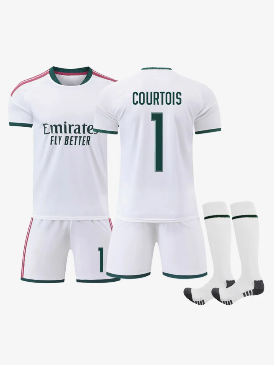 26/27 N° 7 Viní. Jr N° 10 Mbappé N° 5 Bellingham Ensemble 3 pièces Maillot domicile du club de football pour adultes et enfants