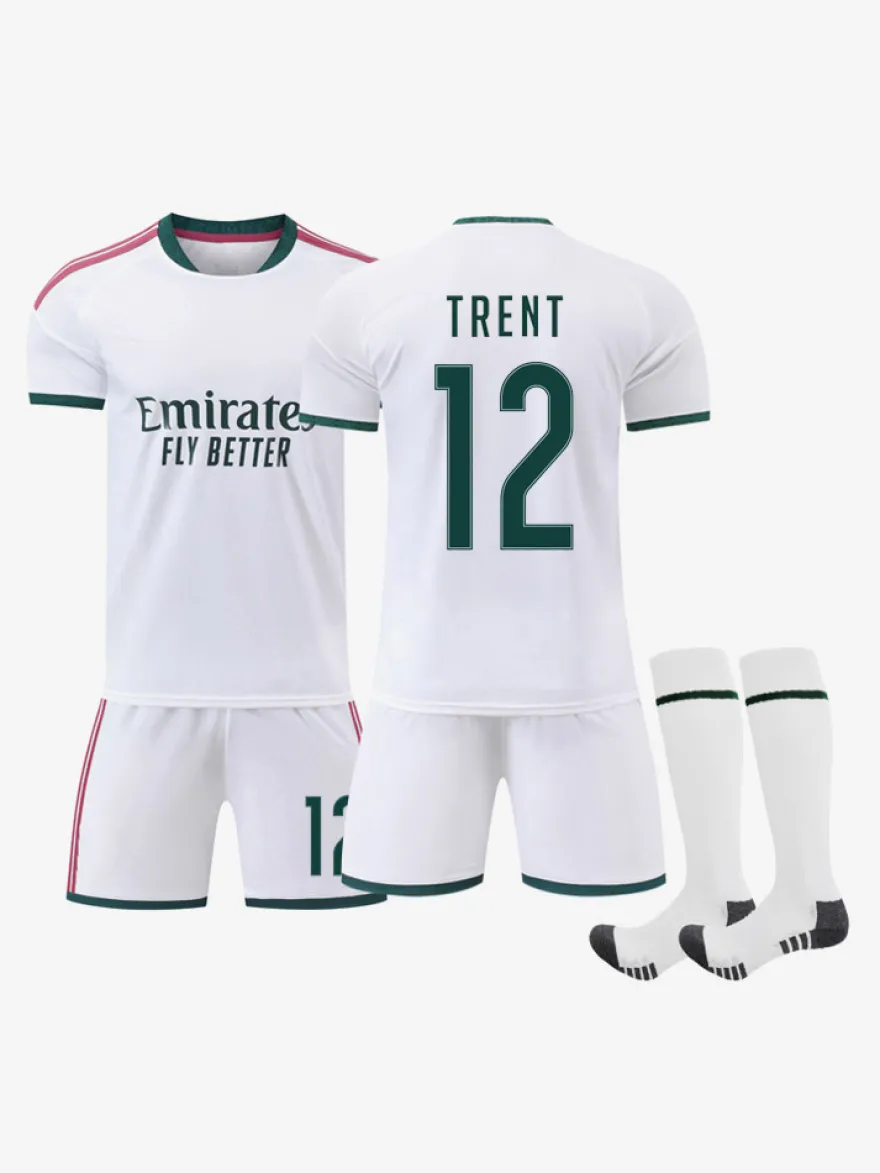 26/27 N° 7 Viní. Jr N° 10 Mbappé N° 5 Bellingham Ensemble 3 pièces Maillot domicile du club de football pour adultes et enfants